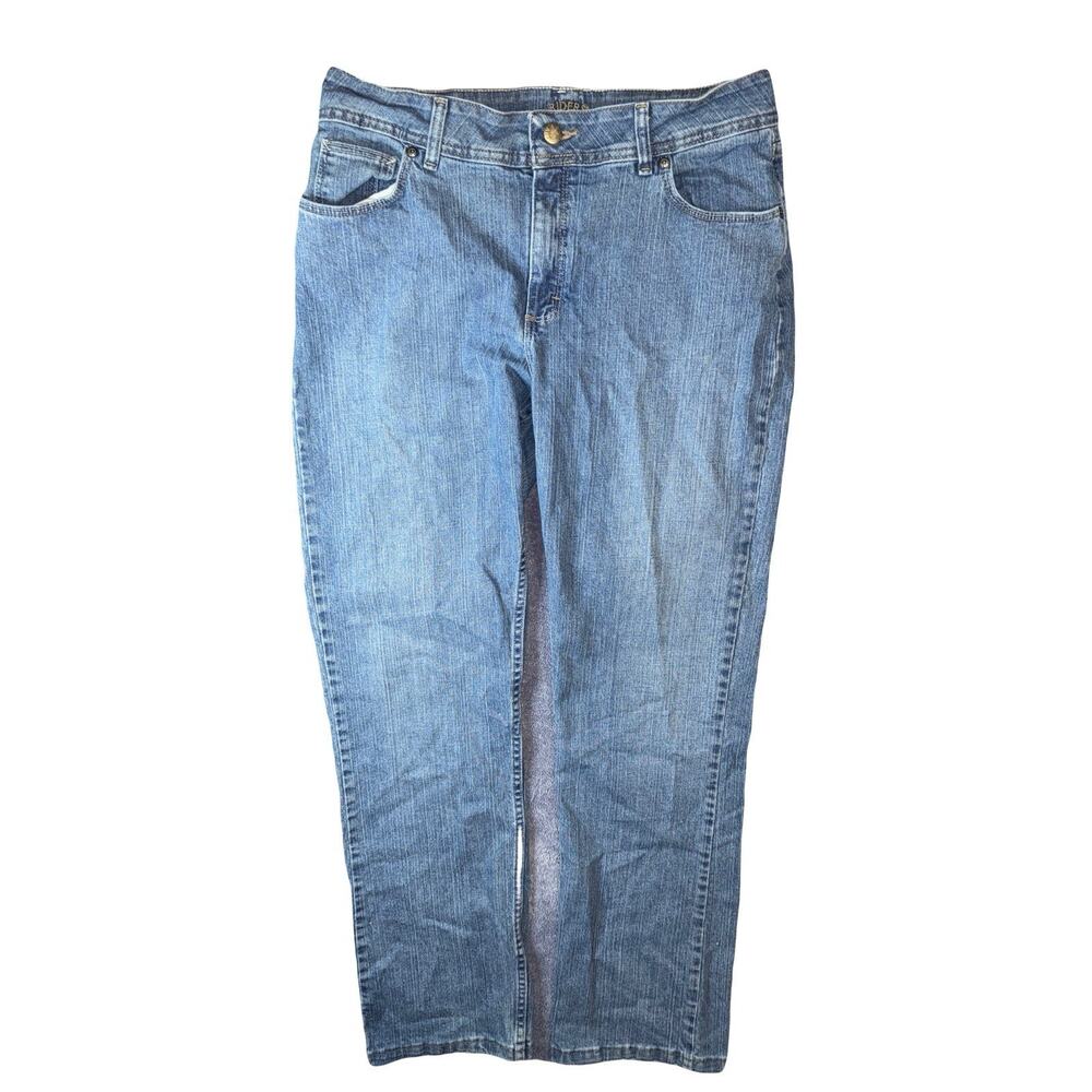 Riders Jeans Women 16 L Mom Regular Blue Stretch Denim Cotton Spandex